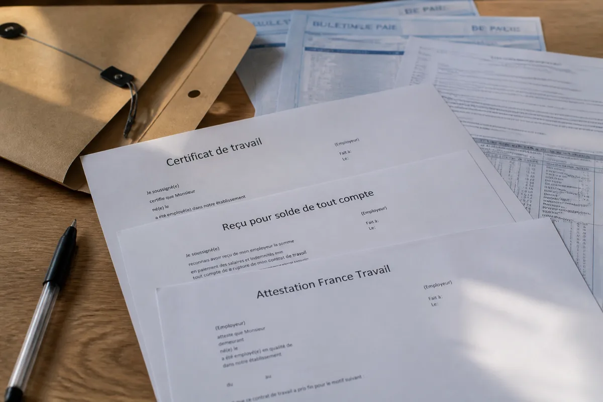 Documents de fin de contrat employeur avec certificat de travail et solde de tout compte