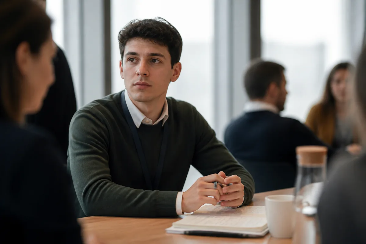 Jeune salarié prenant ses repères lors de son premier emploi en entreprise